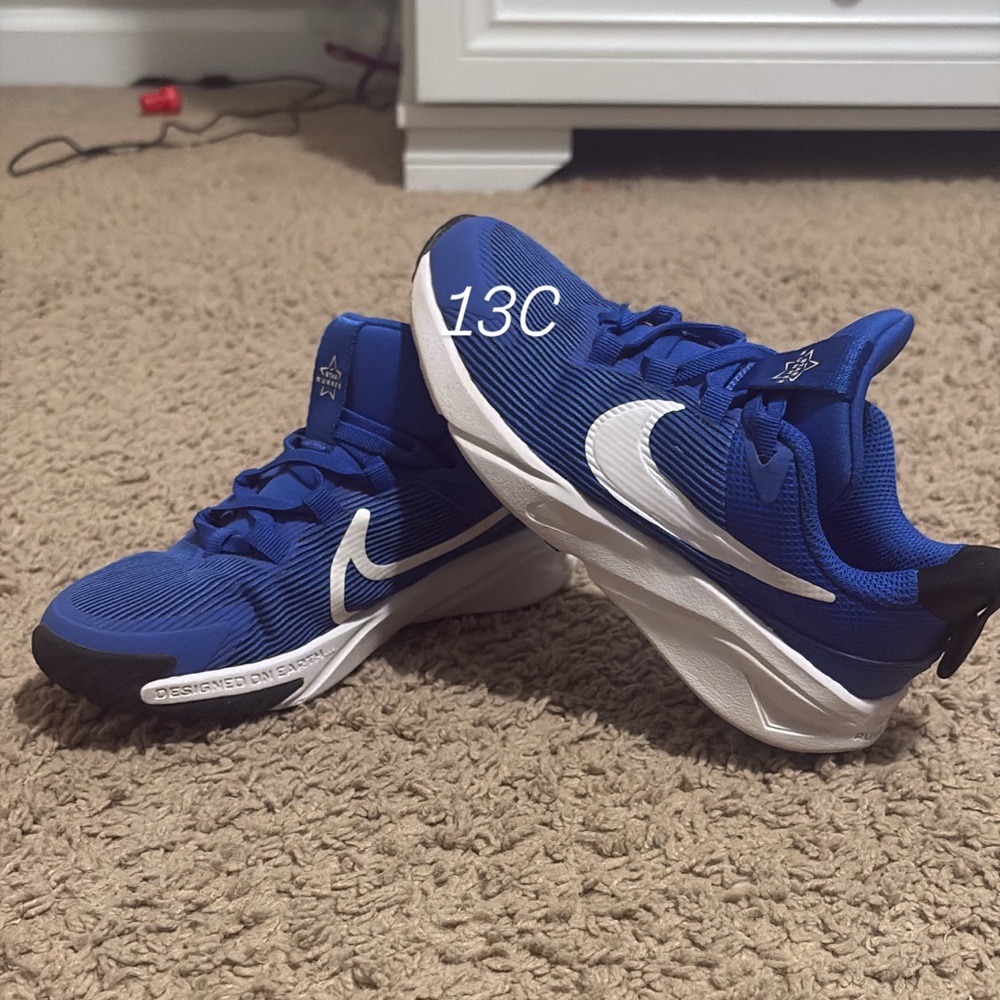 Boys Star runner blue Nikes 13c
